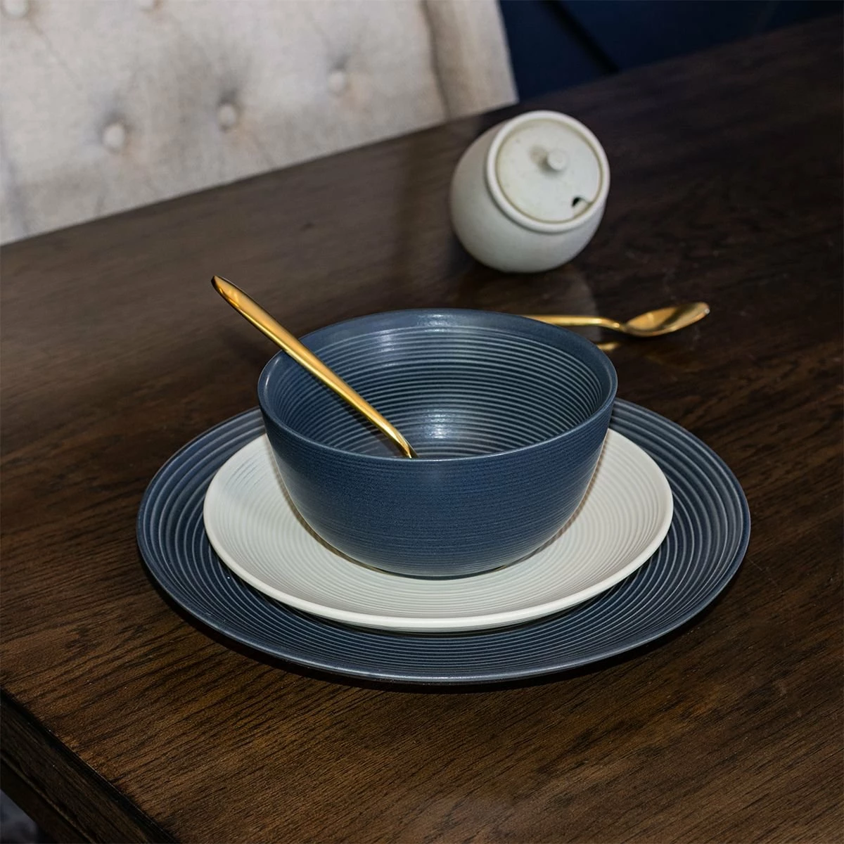 Everything Kitchens Modern Colorful Neutrals - Rippled 6" Bowls (Set Of 4) - Matte | Charcoal 4 Everything Kitchens Modern Colorful Neutrals - Rippled 6" Bowls (Set Of 4) - Matte | Charcoal - Image 4