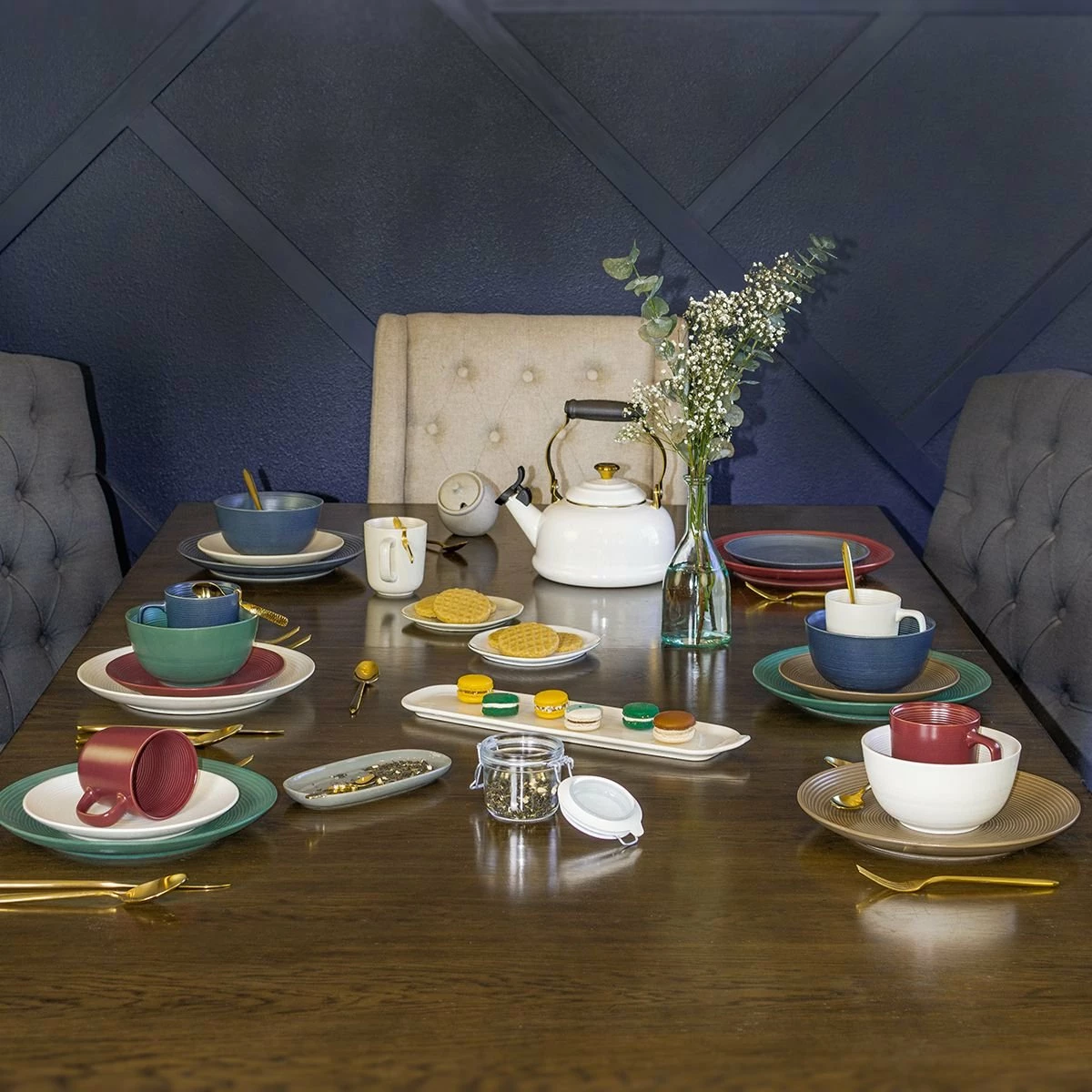 Everything Kitchens Modern Colorful Neutrals - Rippled 6" Bowls (Set Of 4) - Matte | Ivory 4 Everything Kitchens Modern Colorful Neutrals - Rippled 6" Bowls (Set Of 4) - Matte | Ivory - Image 4