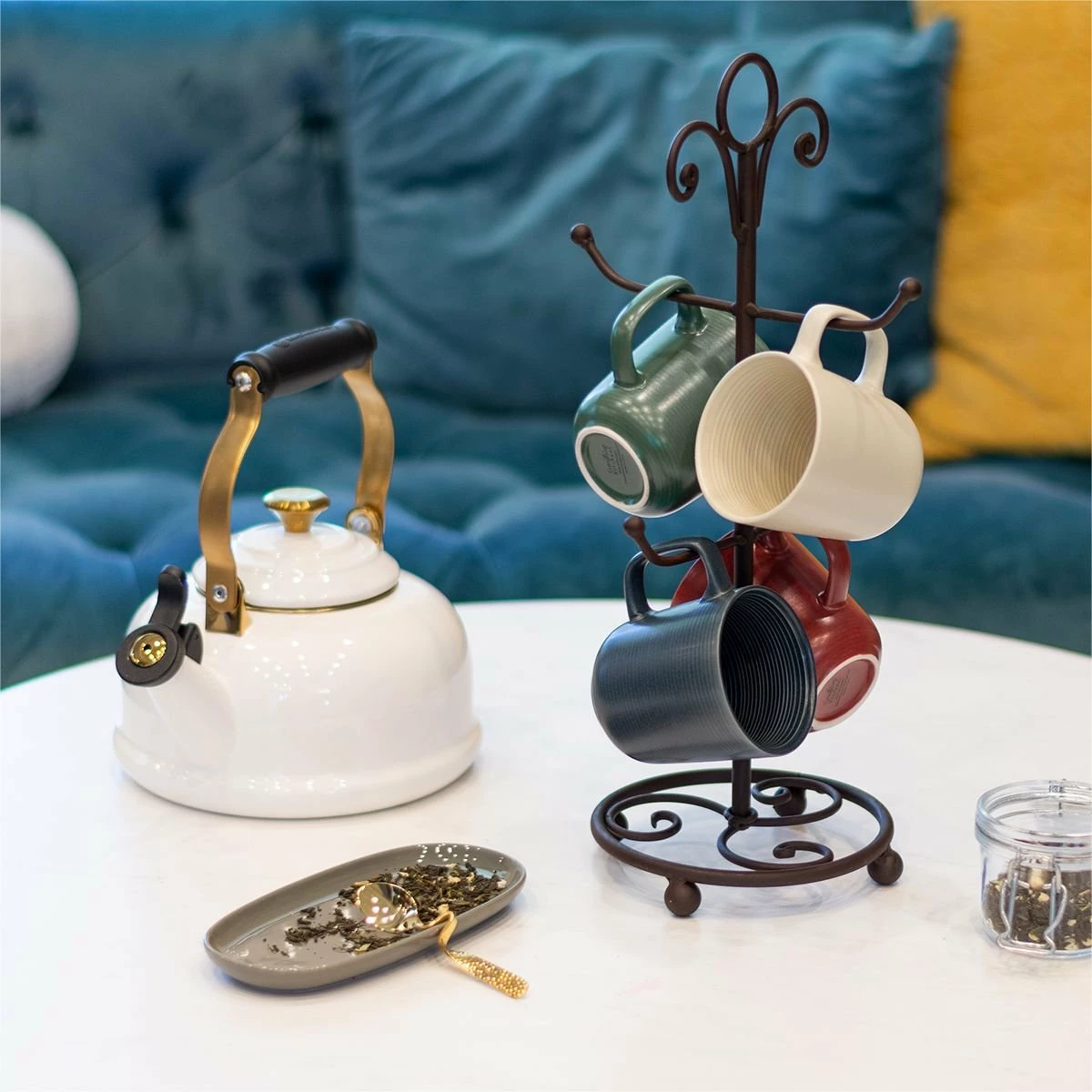 Everything Kitchens Modern Colorful Neutrals - Rippled 12oz Mugs (Set Of 4) - Matte | Beige 4 Everything Kitchens Modern Colorful Neutrals - Rippled 12oz Mugs (Set Of 4) - Matte | Beige - Image 4