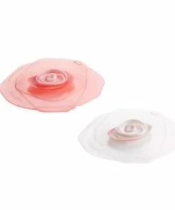 Charles Viancin Silicone Drink Covers | Rose (Set Of 2 - Candy Pink & Frozen White)