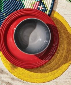 Le Creuset 10.5" Dinner Plates - Set Of 4 | Cerise/Cherry Red -Cheap Dinnerware Store rs11044 lca q1 rainbowdinnerware ret 2