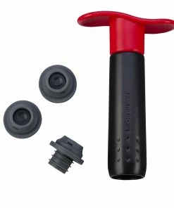 Le Creuset Wine Pump + 3 Stoppers | Cerise/Cherry Red