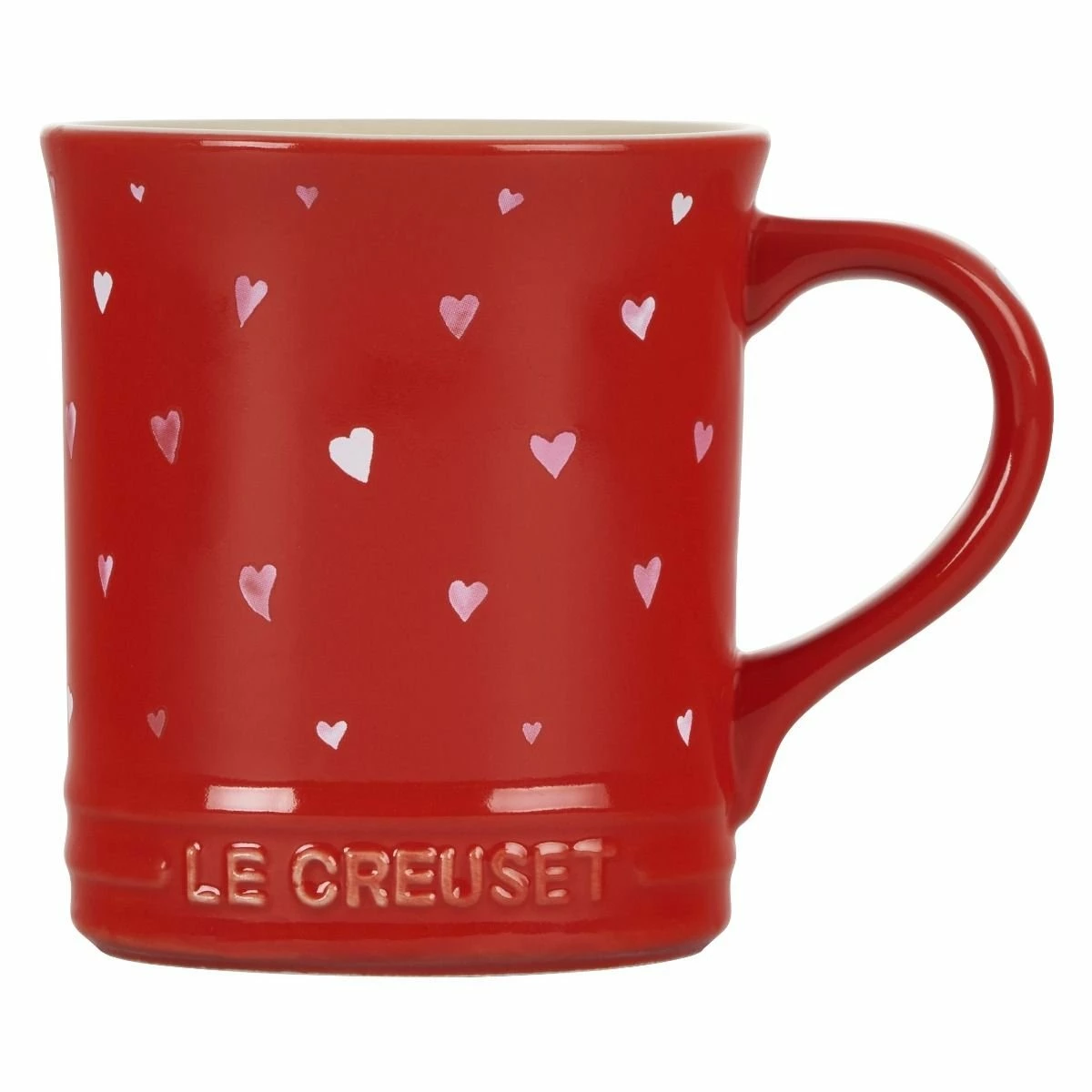 Le Creuset L'Amour Collection 14oz Mug With Heart Applique | Cerise 4 Le Creuset L'Amour Collection 14oz Mug With Heart Applique | Cerise - Image 4