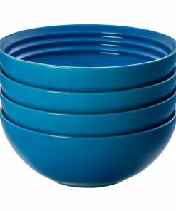 Le Creuset 22oz Soup Bowls - Set Of 4 | Marseille Blue
