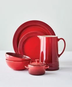Le Creuset 10.5" Dinner Plates - Set Of 4 | Cerise/Cherry Red -Cheap Dinnerware Store rs7786 lc tw 6649 edit lpr 1
