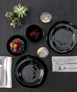 Fortessa Sandia Melamine 6.75" Coupe Bowl | Obsidian -Cheap Dinnerware Store sandia black arezzo brushed veranda