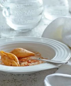 Portmeirion Sophie Conran 9.75" Rimmed Soup Bowl | White 6 Portmeirion Sophie Conran 9.75" Rimmed Soup Bowl | White -Cheap Dinnerware Store soup plate