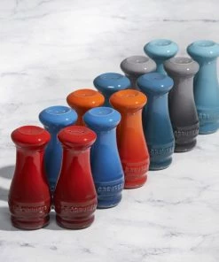 Le Creuset 2-Piece Salt & Pepper Shakers | Caribbean Blue 5 Le Creuset 2-Piece Salt & Pepper Shakers | Caribbean Blue -Cheap Dinnerware Store sp 1