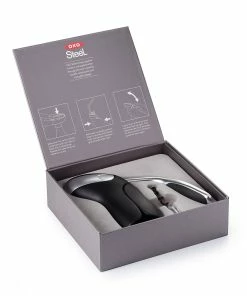 OXO SteeL Vertical Lever Corkscrew 19 OXO SteeL Vertical Lever Corkscrew -Cheap Dinnerware Store stl 11147600 box open