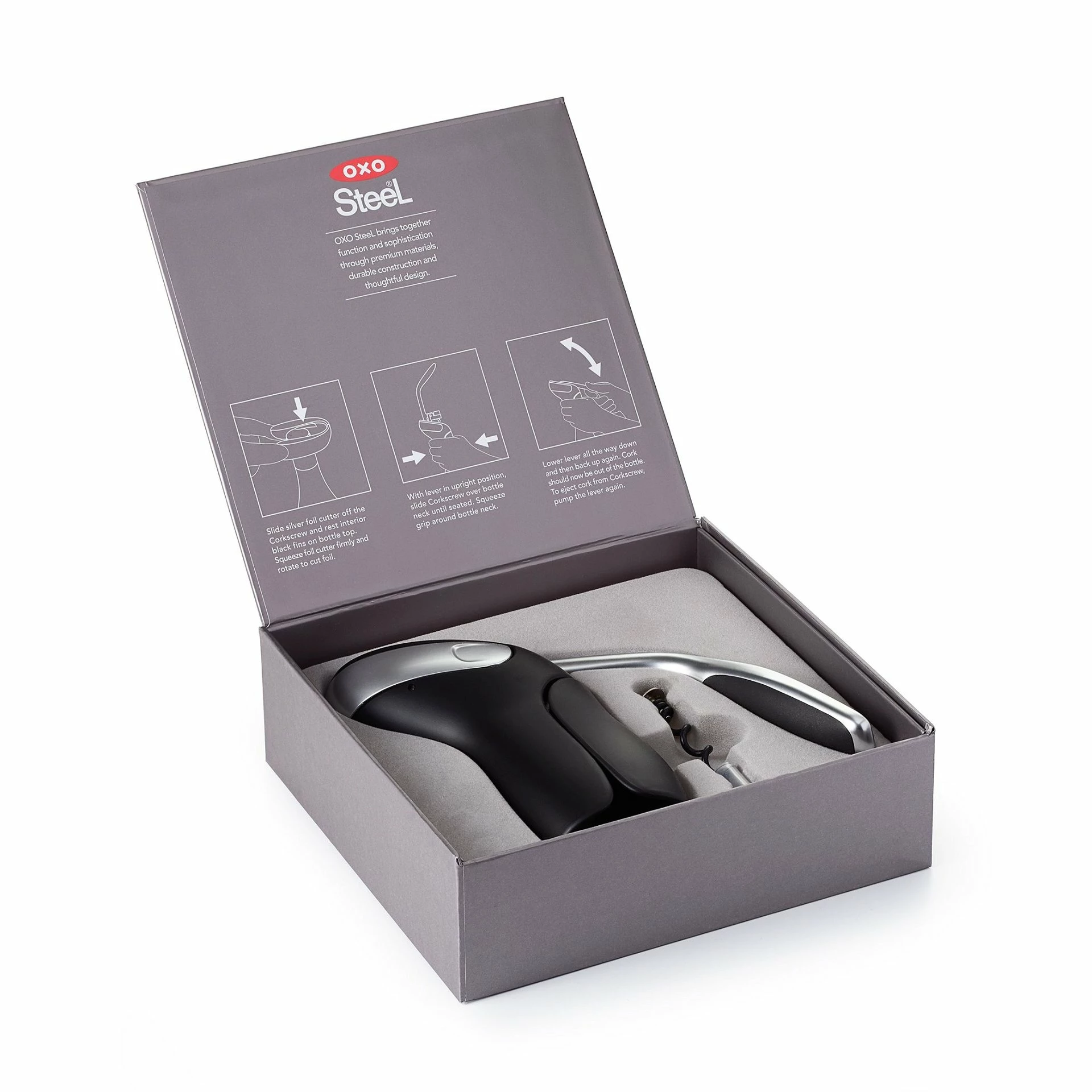 OXO SteeL Vertical Lever Corkscrew 10 OXO SteeL Vertical Lever Corkscrew - Image 10