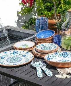 TarHong Melamine Tabletop 10.5" Round Dinner Plate | Rio Turquoise Floral -Cheap Dinnerware Store tabletop rio floral 4 2