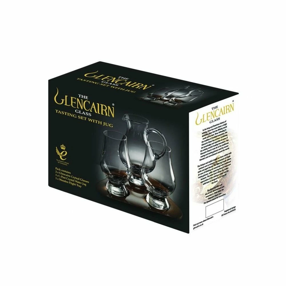 Stolzle Glencairn Crystal Whiskey Flight Tray Set With Pitcher 2 Stolzle Glencairn Crystal Whiskey Flight Tray Set With Pitcher - Image 2