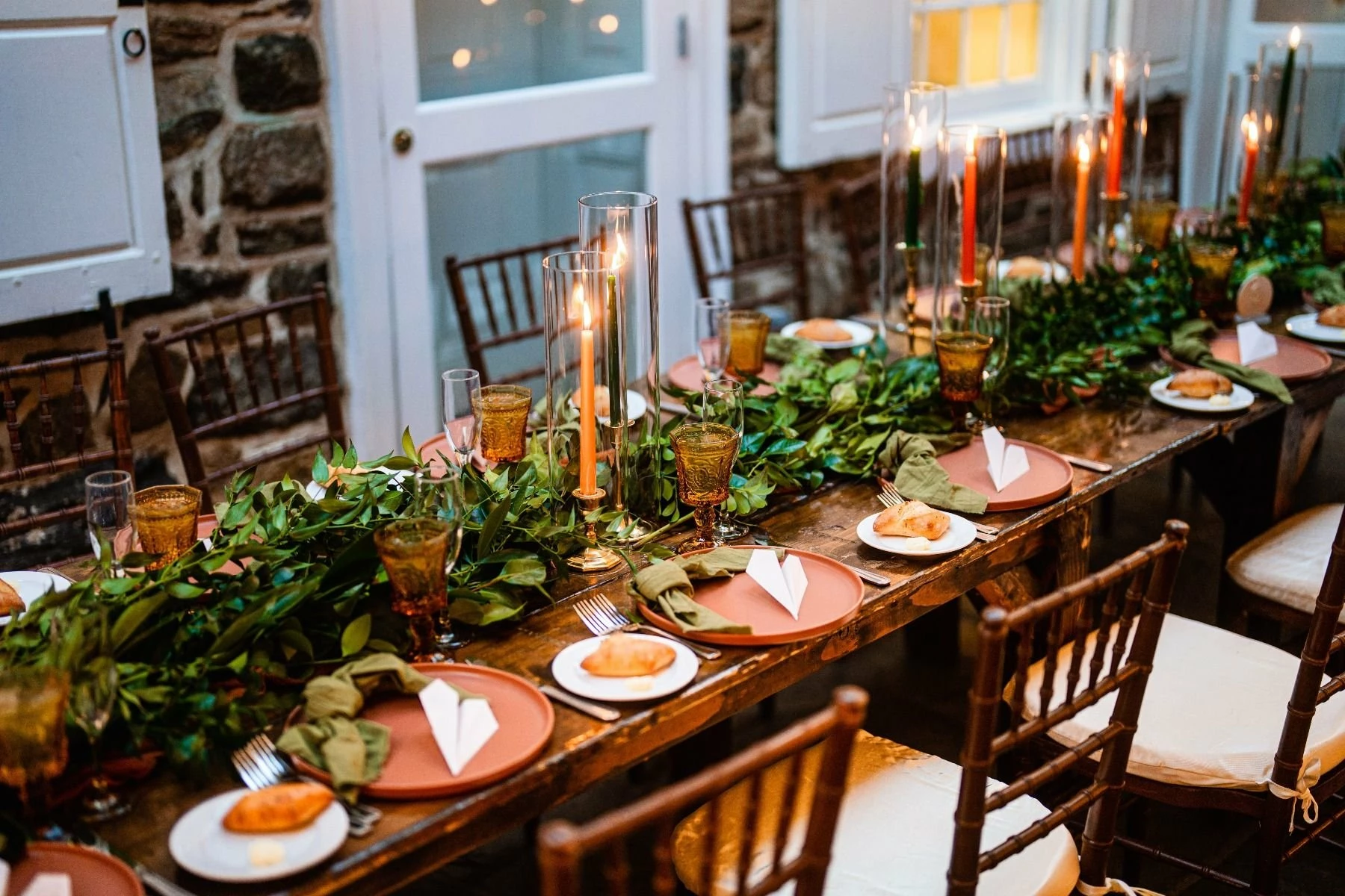 Everything Kitchens Modern Flat 24-Piece Dinnerware Set | Soft Pink, Dusty Blue, Terracotta 10 Everything Kitchens Modern Flat 24-Piece Dinnerware Set | Soft Pink, Dusty Blue, Terracotta - Image 10