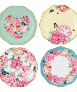 Miranda Kerr For Royal Albert 4" Tidbit Plates (Set Of 4) | Devotion, Gratitude, Blessings & Joy
