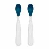 OXO Tot Feeding Spoon Set With Soft Silicone | Navy