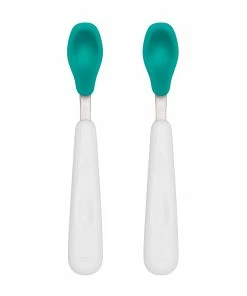 OXO Tot Feeding Spoon Set With Soft Silicone | Teal
