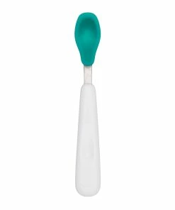 OXO Tot Feeding Spoon Set With Soft Silicone | Teal -Cheap Dinnerware Store tot 61138300 2a