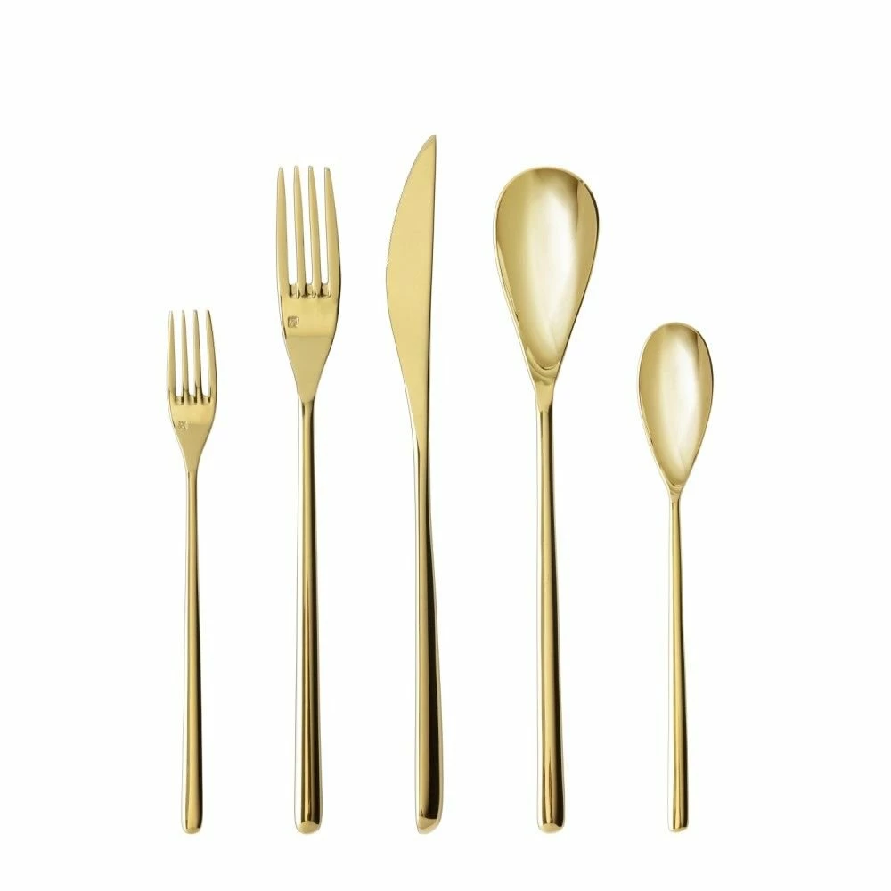 Fortessa Dragonfly 5-Piece Place Setting | Gold 1 Fortessa Dragonfly 5-Piece Place Setting | Gold