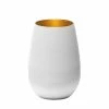 Stolzle 15.75oz Olympia Glass Tumblers - Set Of 2 | White & Gold