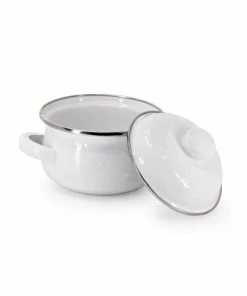 Golden Rabbit Enamelware 14oz Petite Tureen | White