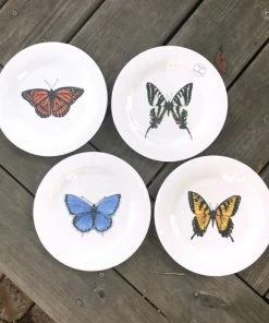 Bamboo Table 4-Piece Plate Gift Set | Butterflies -Cheap Dinnerware Store ygg67